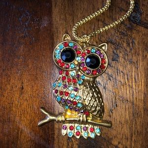 Owl necklace and ring